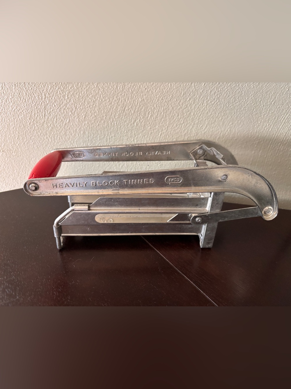 Vintage ECKO French Fry Potato Cutter Red Handle 1950s